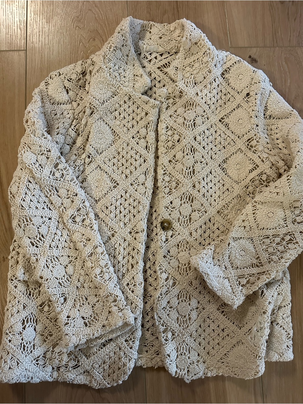 Miss Me crochet blazer